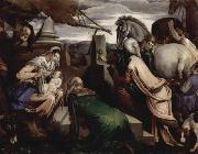Jacopo Bassano Anbetung der Heiligen Drei Konige oil